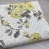 7317-3 黃花混紡亞麻棉印花/自然質樸棉麻布料/幅寬150cm