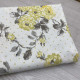 7317-3 黃花混紡亞麻棉印花/自然質樸棉麻布料/幅寬150cm