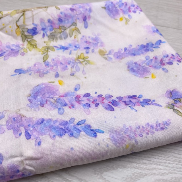 7331-薰衣草 錦絲棉柔軟垂墜印花布料/洋裝襯衫等/幅寬145cm