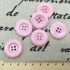 0040 粉色樹脂4孔鈕扣/手縫釦子/25mm/10粒一組