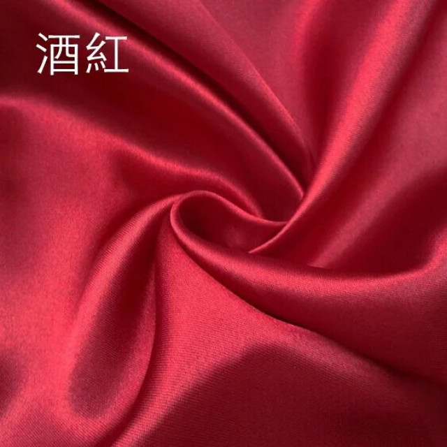 205157 酒紅色丁綢緞/酒品盒內飾剪彩/幅寬150cm