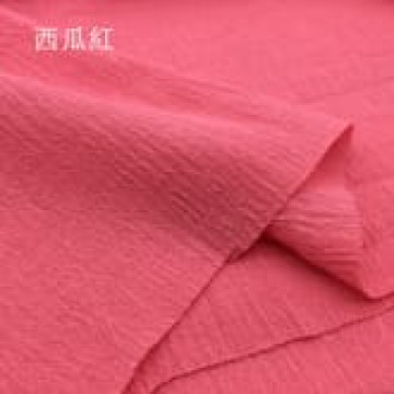 206014 西瓜紅縐縐棉紗布料/柔軟親膚透氣/幅寬135cm