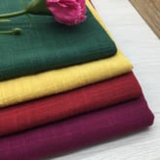 5320 素色雙層竹節棉麻/秋冬加厚/幅寬140cm