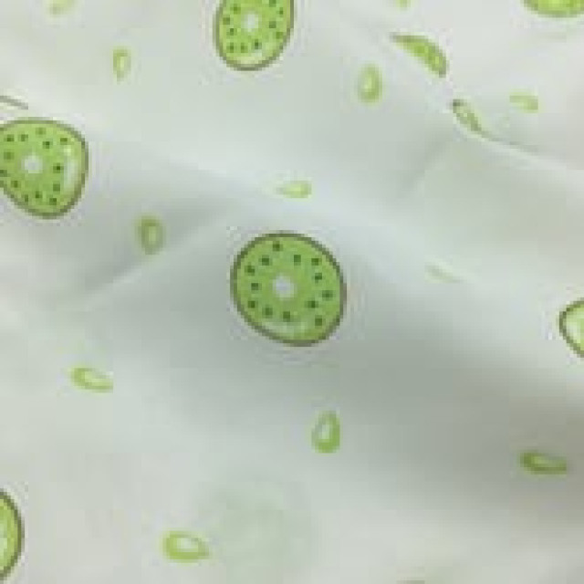 5396 綠色奇異果雙層棉紗布/純棉/柔軟親膚吸水/幅寬150