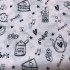5451 下午茶印花薄款防水布雨傘布/柔軟PU塗層/幅寬148cm