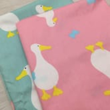 5542 蝴蝶結白鵝/純棉斜紋布料/床品服飾/幅寬160