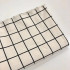 5777 白色格子印花棉麻布料/手工包袋背景布/幅寬150cm