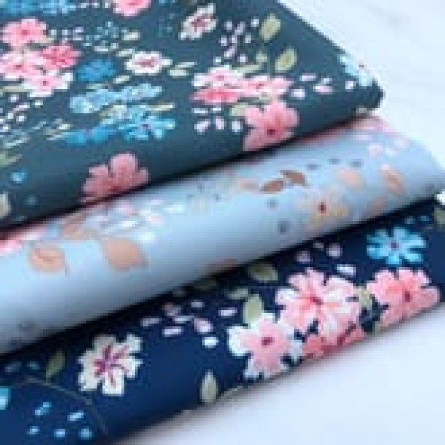 5937 碎花數碼印花斜紋複合布料/防潑水/幅寬145cm