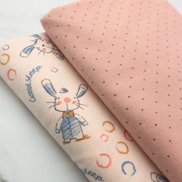 5989 印花純棉絨布/秋冬溫暖磨絨/幅寬150cm