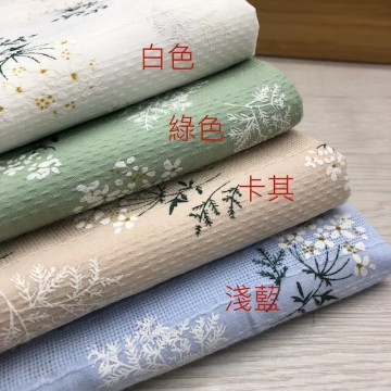 6057 森女系印花提花棉布/幅寬140cm