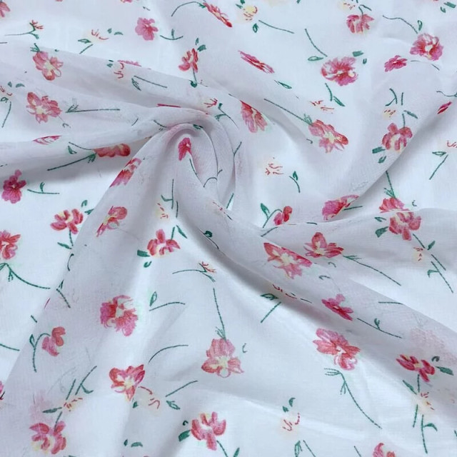 7018 小碎花薄透雪紡/單層透/幅寬150cm