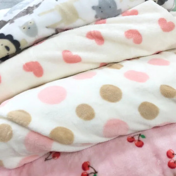 7058 印花法蘭絨柔軟保暖毛絨布料秋冬衣物/幅寬180cm