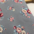 7076 灰底花團純棉印花厚帆布/幅寬148cm
