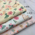 7257 小兔花朵印花雙層棉紗/二重紗/厚實鬆軟親膚透氣/幅寬130cm