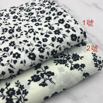 7293 黑白碎花印花薄棉布/幅寬145cm