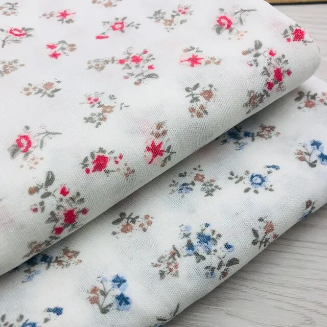 7311 小碎花雙層棉紗布料二重紗/寶寶衣物口水巾/幅寬145cm