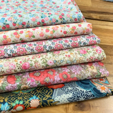 5451-碎花和風 薄款防水布雨傘布/幅寬150cm