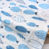 7332-藍色小魚雙層棉紗二重紗/柔軟親膚寶寶布料/幅寬150cm
