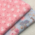 5451-麻葉兔花朵 印花系列薄款防水布雨傘布/幅寬150cm