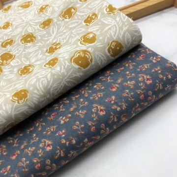 5989-碎花 印花純棉絨布/秋冬溫暖磨絨/幅寬150cm