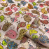 5451-小花鳥 印花系列薄款雨傘布防水布/幅寬150cm