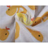 7332-黃色鴨子 印花雙層棉紗二重紗布/幅寬145cm