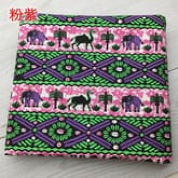 5784-民族風小象 加厚印花棉帆布/幅寬147cm