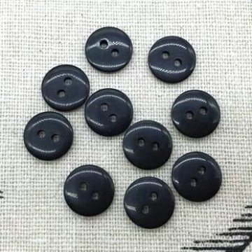 D5 黑色二眼樹脂小縫扣/底扣/11mm/10粒一組