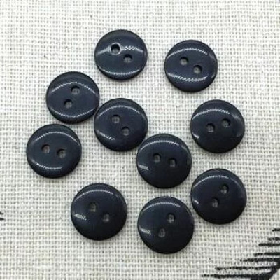D5 黑色二眼樹脂小縫扣/底扣/11mm/10粒一組