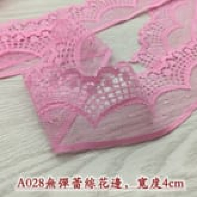 A028 粉紅色無彈蕾絲花邊/寬4cm