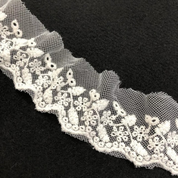 A044 網紗刺繡花邊裙邊底擺/寬5cm