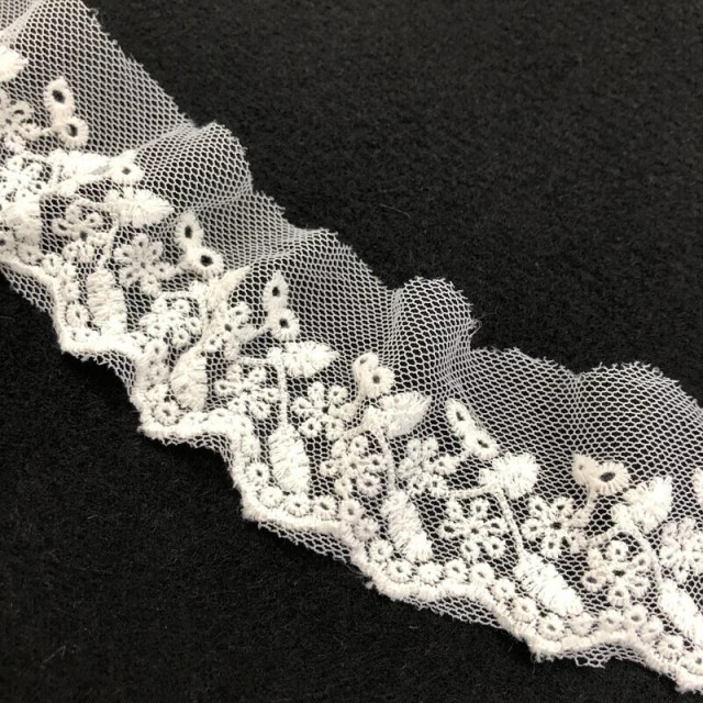 A044 網紗刺繡花邊裙邊底擺/寬5cm