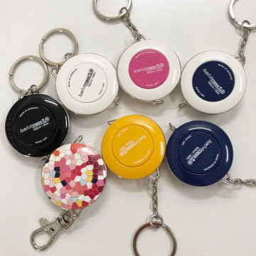 F008 鑰匙扣迷你小捲尺自動伸縮/德國hoechstmass量衣軟尺