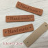 F009 Hand made手縫PU皮標/手工輔料裝飾標牌/5.5*1.2cm