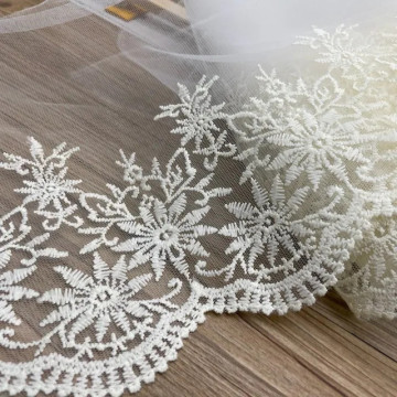 A062 網紗定型紗刺繡花邊蕾絲/寬23cm